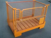 Caisse palette grillagée repliable en acier d'occasion - Dimensions : 1220x820x920 mm - Capacité : 1000 Kg