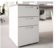 Caisson mobile hauteur bureau - 3 tiroirs - Panneaux mélaminés Structurex – L.420 mm x H.720 mm x P.600 mm