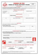 Carnet permis de feu