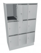 Casier de rangement pour bureau - 2 à 8 Portes - H.1050 mm x L.308 à 1192 mm x P.500 mm