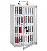 Boite de rangement sécurisée pour téléphones portable structure aluminium - 32 portables - Murale ou transportable - Pause numérique collège