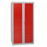 Casier vestiaire acier ouverture centralisée – 4 cases - 1 ou 2 colonnes - aération arrière - L. 450 à 900 x P. 500 x H. 1800 mm - Coloris au choix