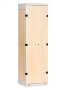 Casier vestiaire en bois et acier