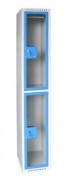 Casier vestiaire porte transparente