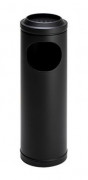 Cendrier corbeille 11 L - Acier ou inox - L.200 x H.600 mm