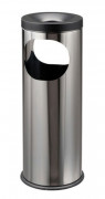 Cendrier corbeille 19 L - inox ou acier - ?.265 x H.730 mm