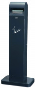 Cendrier sur pied Totem en acier - Capacité: 12,5 L - L.260 x P.400 x H.1040 mm - Anthracite