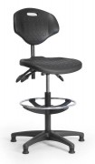Chaise atelier polyuréthane avec repose-pied