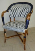 Chaise bistrot en Rilsan et Rotin