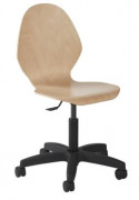Chaise de travail en bois sur roulettes - Taille 6