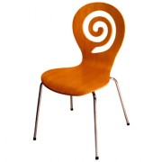 Chaise de restaurant design en bois contreplaqué