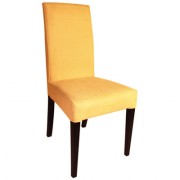 Chaise en bois avec dossier et assise rembourrés