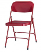 Chaise pliante Gênes en acier - H. d'assise : 460 mm - Tampons antibruit - L.470 x P.420 x H.790 mm - Coloris au choix