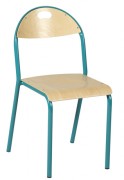 Chaise scolaire en bois AMAPA - T3 à T7 - Assise et dossier en hêtre multiplis verni - Empilable