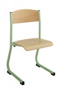 Chaise maternelle bois appui sur table CARA - T1 à T4 - Hêtre multiplis verni - Empilable