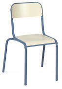 Chaise scolaire en bois VLORE - T3 à T7 - Assise et dossier en hêtre multiplis stratifié - Empilable