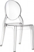 Chaise transparente empilable en polycarbonate - Ht. d'assise 46 cm