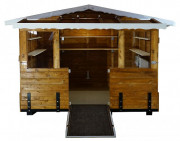 Chalet de noël pliable avec rampe d'accès handicapé