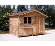 Chalet en bois à fenêtre en vantaux 9.09 m2