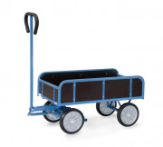 Char à bras léger FETRA - Surface utile (L x l) : 945 x 545 ou 1145 x 645 mm - Charge 400 kg - 4 ridelles - Plateau en contreplaqué