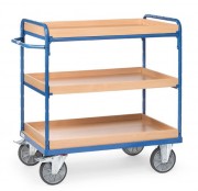 Chariot 3 plateaux à rebords
