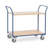 Chariot à 2 plateaux en mélaminé 200 Kg