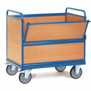 Chariot à caisses en bois