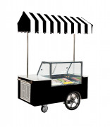 Chariot à glaces - capacité : 7 bacs 5 L – 1010 W - réfrigération ventilée : -16°C / -20°C