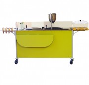Chariot à crêpes ambulant - Crêpière électrique 3600W - Gaufrier électrique 1600W