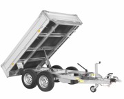 Chariot benne à 2 essieux freinés