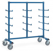 Chariot cantilever 2 faces avec butée de sécurité - Charge par étage 120 kg