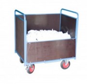 Chariot conteneur en acier mécano soudé