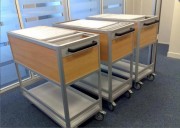 Chariot courrier pour dossier suspendus