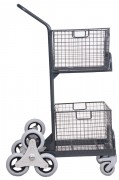 Chariot courrier pour escaliers à roues silencieuses