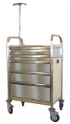 Chariot d'urgence inox