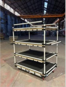 Chariot de kitting tubulaire pour atelier - Dimensions : 1227 x 835 x 1537 mm - Charge max. : 280 kg