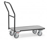 Chariot de magasin à dossier de poussée