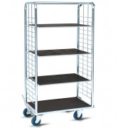 Chariot de préparation de commande avec étagères amovibles - Charge 180 kg - Dim. L680 x P400 x H1300 mm