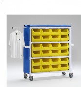 Chariot à linge individuel avec housse de protection - 18 à 30 bacs