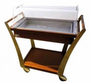 Chariot à trancher avec maintien au chaud - Dim. L108 x l54 x H115 cm