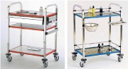 Chariot de soins plateaux inox