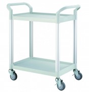Chariot en plastique à 2 plateaux