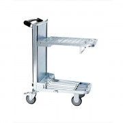 Chariot à niveau constant plateau fil - Charge max de 180 à 200 kg - Plateau : 400 x 600 ou 600 x 800 mm Roulettes pivotantes