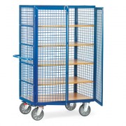 Chariot grillagé à 5 plateaux
