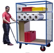 Chariot grillagé de manutention - Charge 500 kg - Dim. L1145 x P1345 x H1790 mm