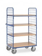 Chariot haut à plateaux fixe et amovibles