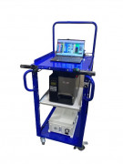 Chariot informatique avec assistance électrique - Dim. L560 x P625 x H1440 mm