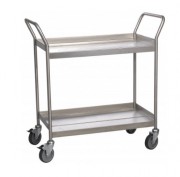 Chariot inox à 2 plateaux