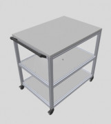 Chariot Kitting modulaire en profilé aluminium - Charge utile 180 kg