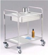 Chariot médical multi usage - 2 plateaux - 400 x 400 mm